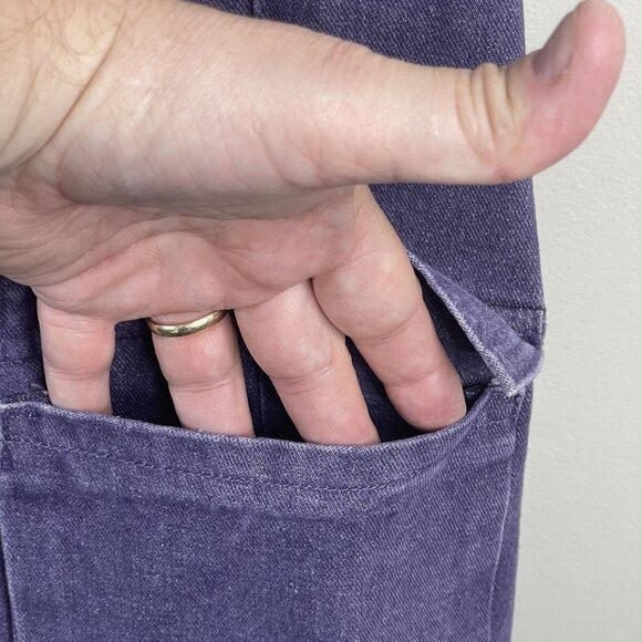 Skater Grunge Cyber Punk Womens Wide Leg Flare Jeans Cargo Pockets 28” x 29.5” - Picture 12 of 15